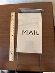 Vintage Industrial Galvanized Metal Wall Mount Mail Box Holder Newspaper Bin. Fixed Price $20.00.