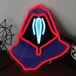 16" The Fell Omen Cloak Mask Vivid Led Neon Sign With Dimmer Usb Powered Light. Fixed Price $49.99.