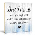 Touner Best Make You Laugh Little Wood Box Sign, Funny Friendship. Fixed Price $11.75.