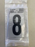 Hy-ko Vinyl In. Reflective Adhesive Number Eight RV-25 5,08 Cm Pack Of 10. Fixed Price $7.99.
