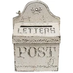 Mailbox Distressed Vintage White Metal Embossed Wedding Card & Gift 16"H. Fixed Price $68.95.