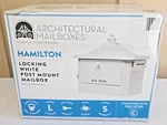 Architectural Mailboxes Large White Locking 2 Keys, Flag, Post Mount. Fixed Price $61.41.