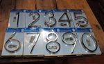 Hillman Modern 5" Floating Or Flush Mount House Address Numbers Satin Nickel. Fixed Price $6.49.