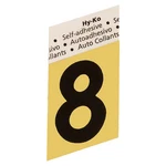 Hy-ko 1.5" Gold Aluminum Number 8 (10 Pcs.). Fixed Price $13.41.