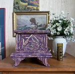 Ornate Folk Box Artist Made Primitive Rings Signed Tennessee Unique Design. Fixed Price $165.00.