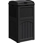 Greesum 33 Gal. Resin Outdoor Storage Deck Box, Waterproof Garbage Bin W/ Lid. Fixed Price $112.05.