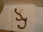 Antique Solid Steel Wall Hook Vintage Triple Ball End Coat Hat Rustic. Fixed Price $24.99.