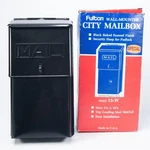 Fulton City Mailbox Wall Mount Small Black Steel Locking Model 15-W Enamel Usa. Fixed Price $27.99.
