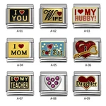 Love Messagethemed Italian Charms Collection 9MM Stainless Steel Bracelet Link. Fixed Price $6.95.