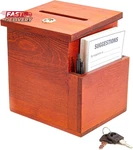 Juvale Wooden Suggestion Box With Slot - Secure Money Drop Raffle For Even. Fixed Price $42.04.