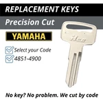 Yamaha Motorcycle Keys DT360 DT400 XT500 SR500 TW200 Cut Code 4851-4900. Fixed Price $9.95.