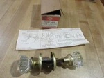 Vintage Elgin Sears Roebuck 5766 Lockset Glass Door Knobs Nos Org. Box (r). Fixed Price $28.95.