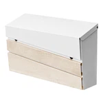 Xhlokk Wall-mount Mailbox White Walnut Wood Panel Rust Resistant Large Capacity. Fixed Price $74.70.