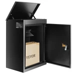 Vevor Outdoor Parcel Drop Box 15.4"X10.6"X20.5" Galvanized Steel, Black. Fixed Price $59.95.