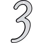 Hillman 4-IN. Nail-on Reflective House Number 3. Fixed Price $6.75.