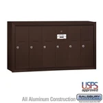 Salsbury Vertical Mailbox - 6 Doors Bronze Surface Mounted Usps Access. Fixed Price $867.00.