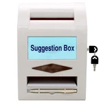 Lockable Privacy Suggestion Box - Wall Mount/tabletop With Pen & 6 Replaceabl.... Fixed Price $26.16.