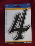 Brand New Sealed! Hillman 6" Number #4 - Reflective Plastic 845896 Free Shipping. Fixed Price $8.00.