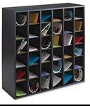 Safco Wood Mail Sorter With Adjustable Dividers Stackable 36 Compartments Black. Fixed Price $200.00.