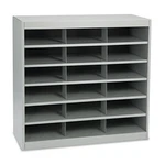 Safco E-z Stor Grey Steel Mail Organizer 18 Compartments. Fixed Price $581.28.