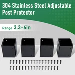 304 Stainless Steel Adjustable Post Protector 3.3-6IN Mailbox Fence Deck Pcs. Fixed Price $19.99.