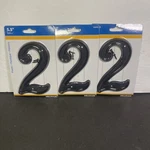 222 Hillman Group 844042 5.5" Plastic House Number (lot Of 3) It Sign. Fixed Price $19.99.