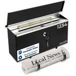 Serenelife 0.24 Ft Cubic Outdoor Wall Mailbox & Newspaper Holder - Black. Fixed Price $48.99.