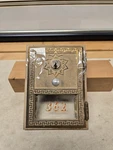 Vintage Antique Post Office Box Door Solid Brass American Device Co 1967 Usps. Fixed Price $38.00.