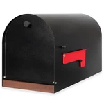 Black Modern Mailbox Post Mount - Outside Powder Coated Steel. Fixed Price $91.98.