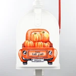 Mailbox Magnet Partial Cover Tailgate Vintage Teal Truck With Pumpkins Custom. Fixed Price $8.95.