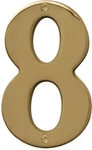 Hy-ko Products BR-51PB/8 Prestige House Number (eight) 5" High, Polished. Fixed Price $16.08.
