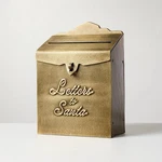 12.6" Brass Gold Tabletop 'letters Santa' Mailbox - Hearth & Hand Magnolia. Fixed Price $79.99.
