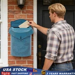 Vintage Rustic Letter Post Wall Mounted Decorative Metal Mailbox. Fixed Price $27.96.