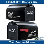 Mailbox Address Decal Set, Custom Street Name Stickers, Sides And Door #1348. Fixed Price $20.24.