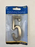 Hillman Distinctions #5 843285 4" Brushed Nickel House Number Metal Address. Fixed Price $5.74.