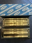 Ives 627B3 Letter Box Plate Set Polished Brass Mail Drop Slot Nos New. Fixed Price $19.95.