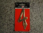 Hillman "4" Inch Solid Brass House Mailbox Slot Number New 847046. Fixed Price $7.95.