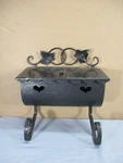 Vintage Steel Metal Heart Cut Out Newspaper Holder Letter Mailbox Postbox. Fixed Price $148.00.