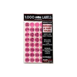 Sunburst Systems 7035 Priced Garage Sale Stickers, 1,000 Count 4" X 2", Pink. Fixed Price $10.99.
