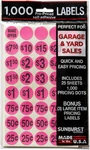 Sunburst Systems 7035 Priced Garage Sale Stickers, 1,000 Count Pre-printed Label. Fixed Price $8.64.