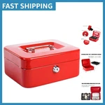 Portable Medium Steel Cash Box With Key Lock - Perfect For Home And Business. Fixed Price $29.99.