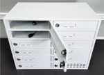 12-SLOTMETAL Cellphone Locker Cabinet Power Charge Station Works W/ Ipad/iphone. Fixed Price $299.00.