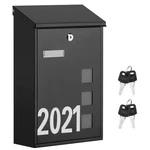 Land Voi Wall Mount Mailbox W/ 4 Keys, Post For & Fence, Viewing Window. Fixed Price $74.63.