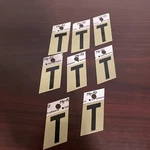 Hy-ko GR-10 / 1.5" Black Aluminum Angle Cut Letter Lot Of 8. Fixed Price $7.99.