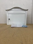 Architectural Mailboxes Saratoga White, Medium, Steel, Locking Wall Mount Dented. Fixed Price $28.99.