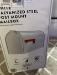 Architectural Mailboxes Elite Large, Steel, Post Mount Mailbox, Black, E1600BAM. Fixed Price $35.00.