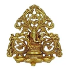 Ganesha Diya Brass Ganpati Wall Hanging Deepak Oil Lamp 6 Wick Slot 7 Inch. Fixed Price $60.99.