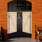 Partition Solid Wood Entrance Partial Double-doors Leaf For Home Yard. Fixed Price $130.52.