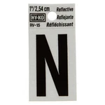 Hy-ko 1.25" Reflective Letter N (10 Pcs.). Fixed Price $12.65.