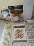 Lot Of Designer Chipboard Embellishments Kit And Borders, Letters. Fixed Price $21.00.
